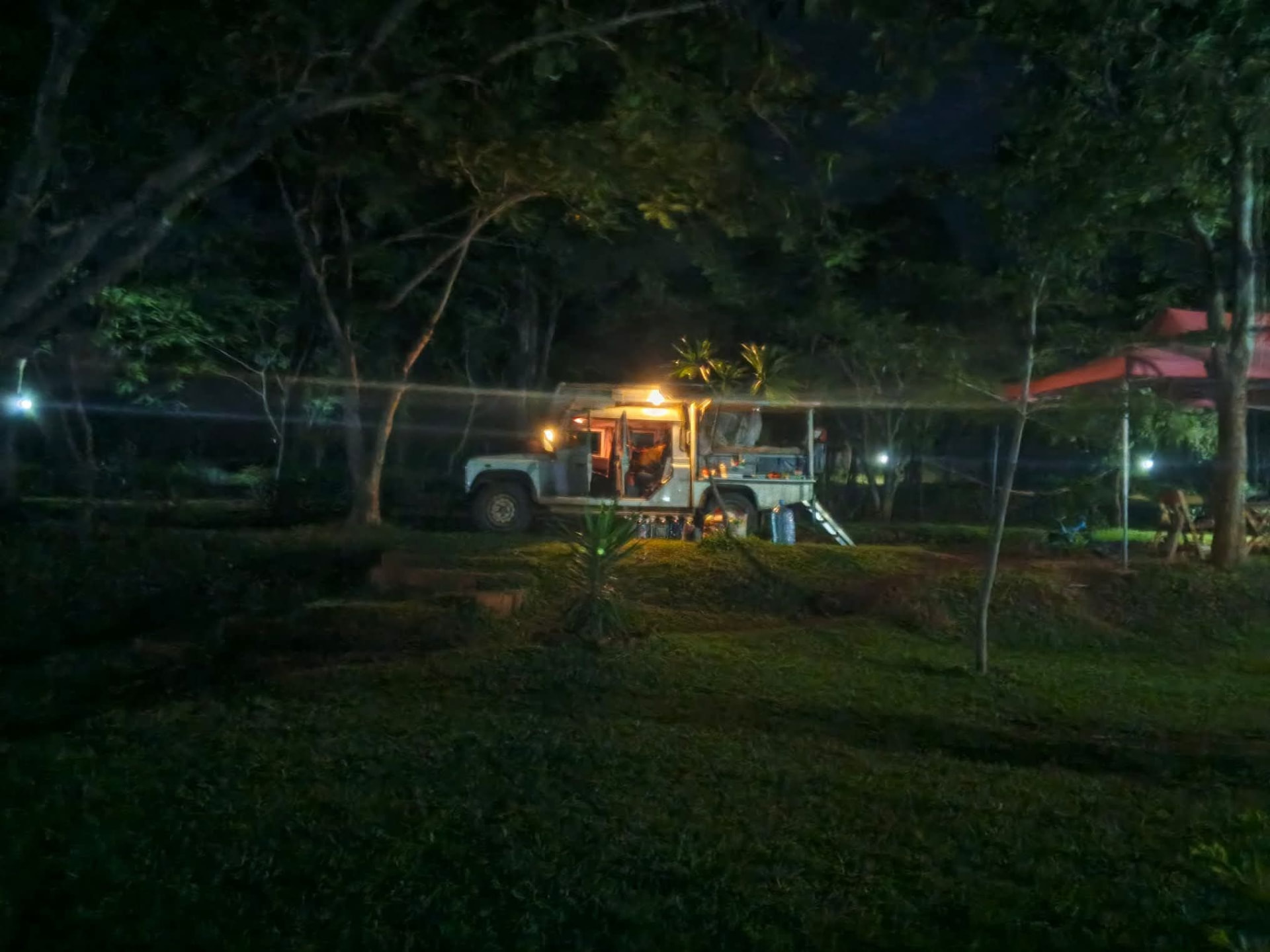 Overlanders after dark
